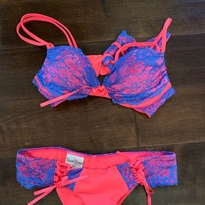Gorgeous Lace Sexy Push Up Beach Bunny Bikini 🔥🔥